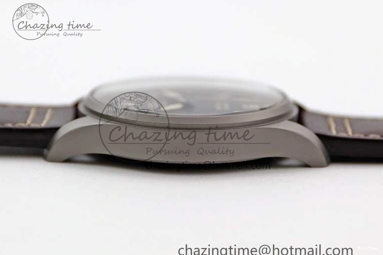 MIROTIME 0312 Mark XVIII IW327006 Titanium M+F 1:1 Best Edition Black Dial on Brown Leather Strap A Efficient 7052